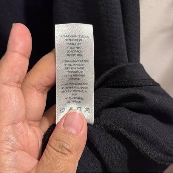 Sundry Anthropologie Black Size 1 Ruched 3/4 Sleeve Mini T-Shirt Dress Casual - Picture 5 of 6